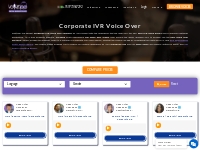  Corporate IVR Voice Over Services - Hire  Corporate IVR Voice Actor/A