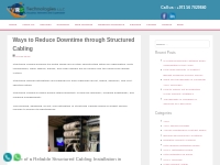 Ways to Reduce Downtime through Structured Cabling