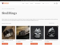 Silver Skull Rings For Sale | Cool Skull Rings - VVV Jewelry