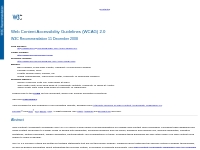 Web Content Accessibility Guidelines (WCAG)  2.0