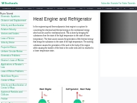 Heat Engine and Refrigerator - W3schools