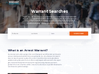 Warrant Searches: Perform an Online Warrant Search Using Name and Stat