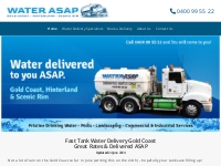 Tank water delivery Gold Coast - Water ASAP for fast delivery