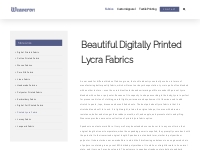 Customized Printed Lycra Fabric - Weaveron
