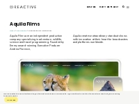Aquila Films Wildlife film web design - Reactive Graphics