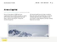 Kreos Capital WordPress web design - Reactive Graphics