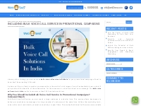 Including Bulk Voice Call Service In Promotional Campaigns