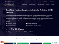 Best Web Hosting Services in India for Reliable @INR 299/y