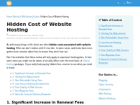 Hidden Cost of Website Hosting - WHSR