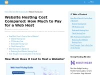 Website Hosting Cost Compared: How Much to Pay for a Web Host