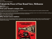 Master your brand voice Melbourne| Brand voice strategy experts