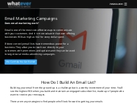 Email Marketing Campaigns - Whatever Solutions   Media