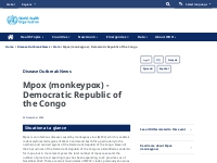   	Mpox (monkeypox) - Democratic Republic of the Congo