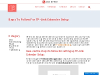 Steps To Follow For TP-Link Extender Setup - Wifi Extender HUB