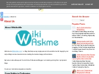 About Us|WikiAskMe : Ask Me Anything