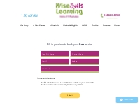 Try us for free | 11 Plus Tuition in Halifax | Wiseowls