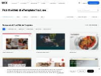 Restaurants   Food Website Templates | Wix.com