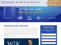 Burglary Defense Lawyer | Orange County | Wallin   Klarich