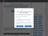   	Word Unscrambler - Unscramble Words & Letters Instantly