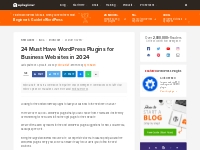 24  Must Have  WordPress Plugins   Tools for Business Sites (2024)