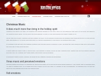 Christmas music - More than bring in the holiday spirit - XmasLyrics.c