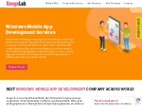 Windows Mobile App Development Services Company | XongoLab