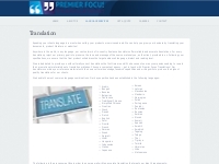 Translation | Premier Focus Translations | Waterloo