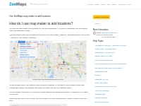 Use ZeeMaps map maker to add locations   ZeeMaps Help