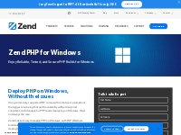 Dependable PHP for Windows | Zend by Perforce 
