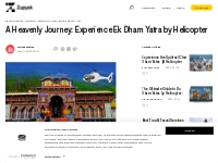 A Heavenly Journey: Experience Ek Dham Yatra by Helicopter | Zupyak