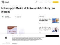 Is Homeopathic Medicine Effective and Safe for Fatty Liver Disorder? |