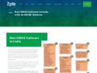 Best HRMS Software in India | HR Solution Company - Zyple