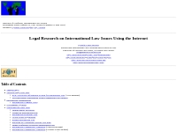 Legal Research on International Law Issues Using the Internet