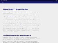 Terms of Service | Rugby Xplorer