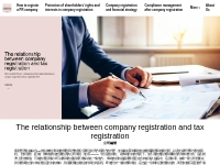 The relationship between company registration and tax registration