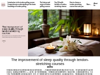 The improvement of sleep quality through tendon-stretching courses