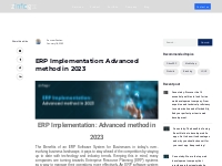         ERP Implementation: Advanced method in 2023