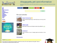 Ahappypets, pet care information