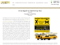 Chandigarh to Delhi Drop Taxi| Taxi Service in Chandigarh