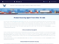 Product Sourcing Agent from China to India