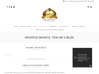 Apostle David E. Taylor s Blog Archives | Apostle David E. Taylor | JM