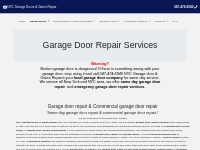 Garage Door Repair NYC | Garage Door Repair New York City