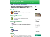 Open Source Mac - Free Mac software, all open-source, all OS X.