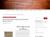 Wholesale White Oak Pivot Door with Walnut Inlays | Pivot Door Inc.