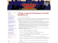  5 Things of Interest to Developers in the New WordPress 2.8   Pressed