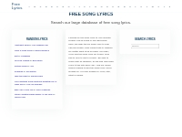 Song Lyrics - Free Song Lyrics