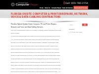 Florida Onsite Computer   Printer Repairs, Network, Voice   Data Cabli
