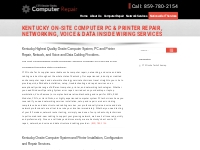 Kentucky On-Site Computer PC   Printer Repair, Networking, Voice   Dat