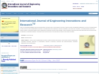 International Journal of Engineering Innovation and Research - Welcome
