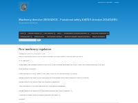 Machinery directive 2006/42/CE - Functional safety & ATEX directive 20